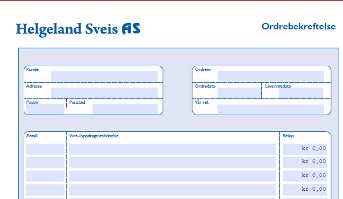 Skjema som fylles ut på skjerm